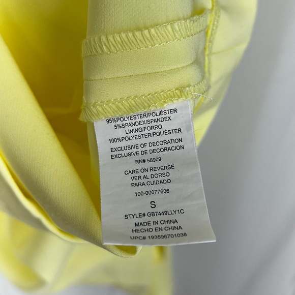 GB light yellow women’s mini dress sleeveless - Picture 11 of 14
